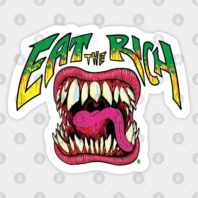 Eat the Rich Sticker by vilecult